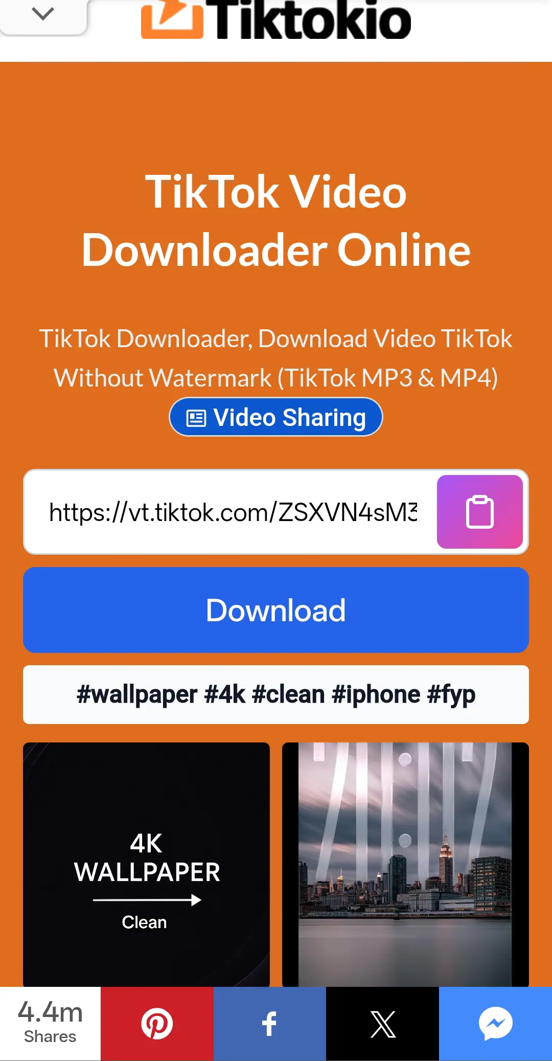貼上TikTok幻燈片鏈接